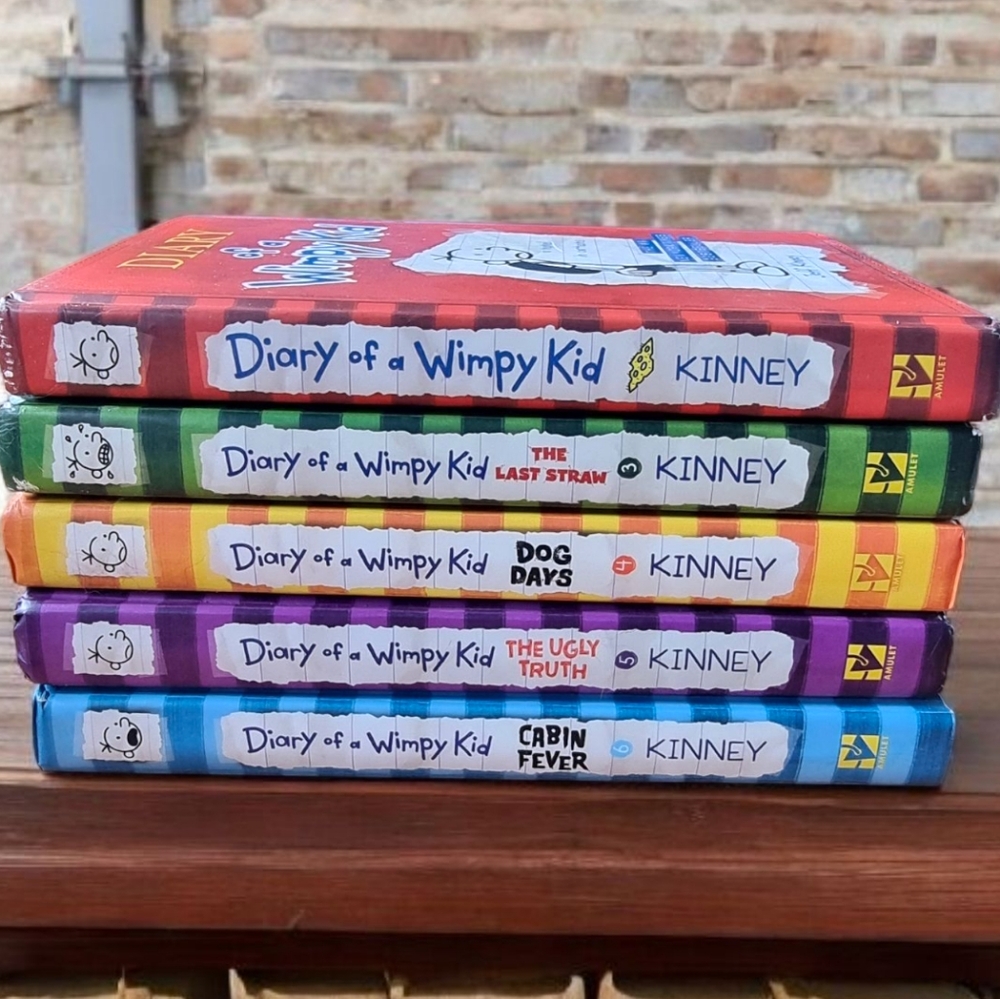 Diary of a Wimpy Kid Hardcover Book Set Of 5 By Jeff Kinney - Multicolor